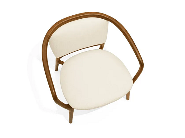 Fauteuil en tissu rembourré avec accoudoirs Pamina GIORGETTI 53440 usine GIORGETTI de l'Italie. Foto №3
