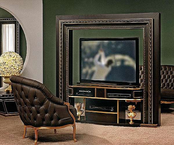 Support TV-HI-FI VISMARA Revolving Home Cinema-Classic usine VISMARA de l'Italie. Foto №2