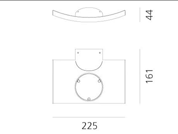 Applique murale en aluminium moulé LED Microsurf Artemide 1646010A usine Artemide de l'Italie. Foto №6