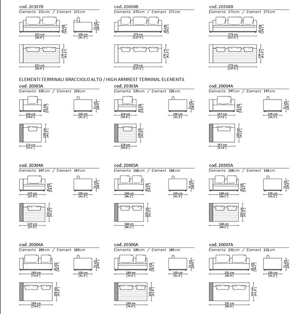 Canapé modulable en tissu Eddie Frigerio usine Frigerio de l'Italie. Foto №17