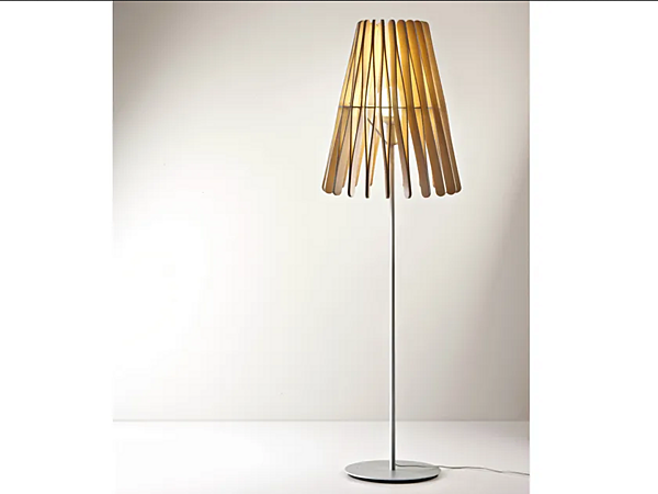 Lampe sur pied en bois Fabbian  Stick F23 C02 69 usine Fabbian de l'Italie. Foto №2