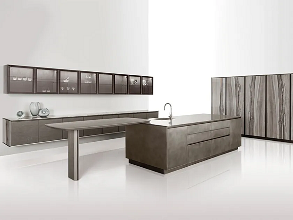 Cuisine en bois avec poignées intégrées GIORGETTI GK 02 usine GIORGETTI de l'Italie. Foto №3