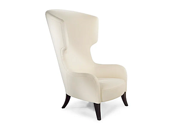 Fauteuil haut avec dossier rembourré en tissu Dracena MARIONI I0021