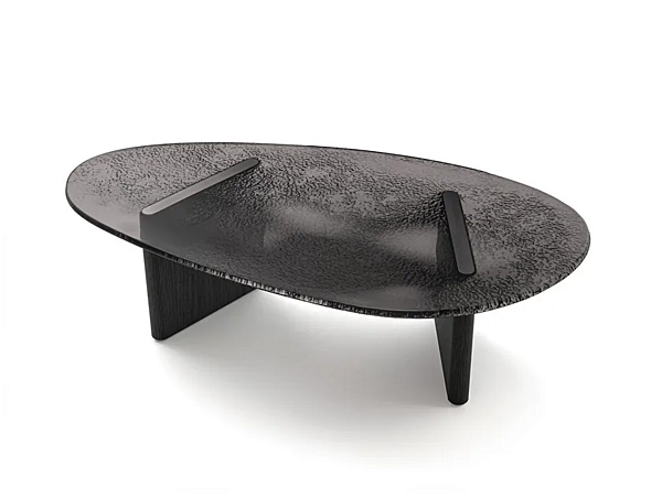 Table basse ovale en verre coulé Stowe MisuraEmme usine MisuraEmme de l'Italie. Foto №1