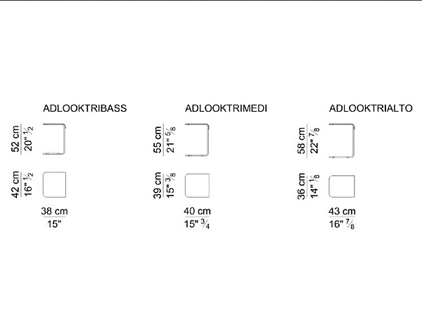 Table d'appoint haut en cuir tanné et acier I 4 Mariani ADD LOOK usine i 4 Mariani de l'Italie. Foto №5