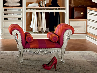 Banc rembourré en tissu Modenese Luxury Interiors 13523 usine MODENESE GASTONE de l'Italie