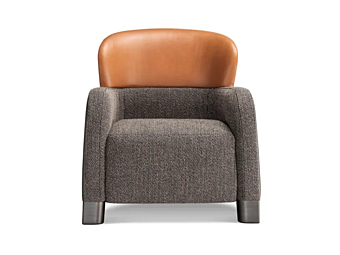 Fauteuil en tissu et cuir avec accoudoirs Ghidini1961 Bucket Fauteuil en tissu et cuir avec accoudoirs Ghidini1961 Bucket usine GHIDINI1961 de l'Italie