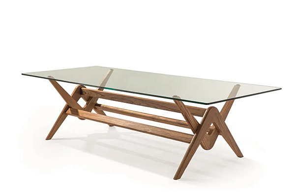 Table en bois et verre Capitol Complex CASSINA 058 usine CASSINA de l'Italie. Foto №2