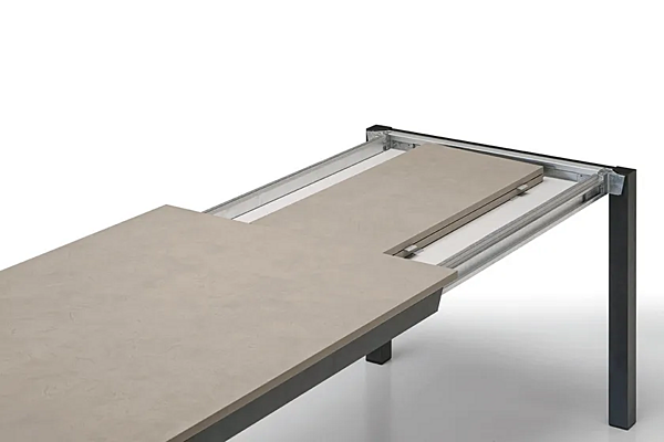 Table extensible en verre satiné SPACE SEDIT usine SEDIT de l'Italie. Foto №4
