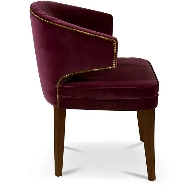Fauteuil en velours rembourré avec accoudoirs BRABBU IBIS usine BRABBU de l'Italie. Foto №4