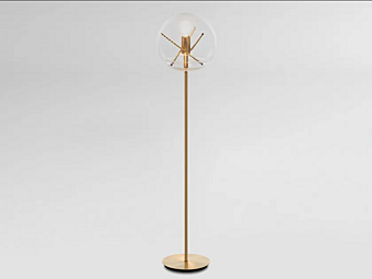 Lampadaire en verre et laiton Vitruvio Artemide 1262010A, 1262030A