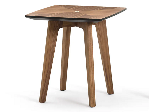 Table d'appoint carrée en noyer Black Tie Tommi TOM47QC, TOM47QF, TOM61QC, TOM61QF usine Black Tie de l'Italie. Foto №1
