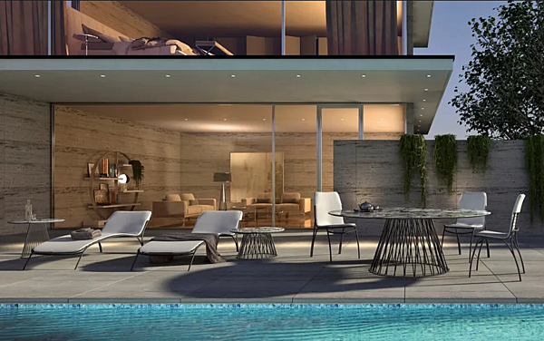 Table basse ronde avec base en métal Intrigo F.lli Orsenigo usine ORSENIGO de l'Italie. Foto №3