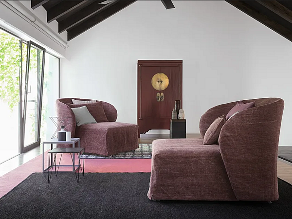 Fauteuil rembourré avec housse amovible Celine Flou usine Flou de l'Italie. Foto №3