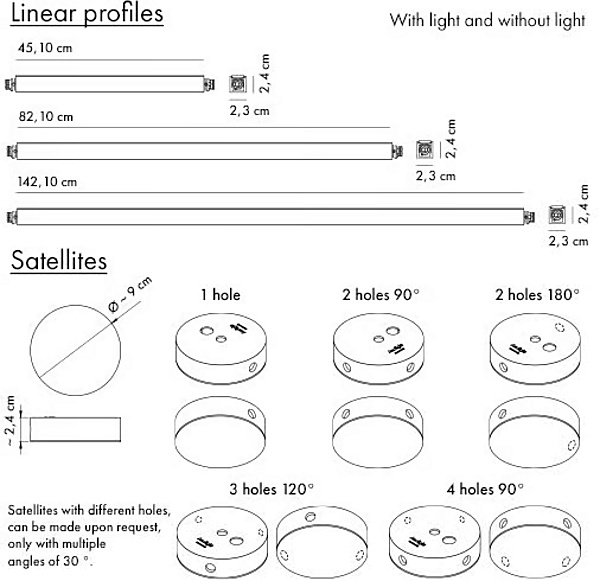 Lampe de plafond modulaire en métal AXOLIGHT Poses usine Axolight de l'Italie. Foto №6