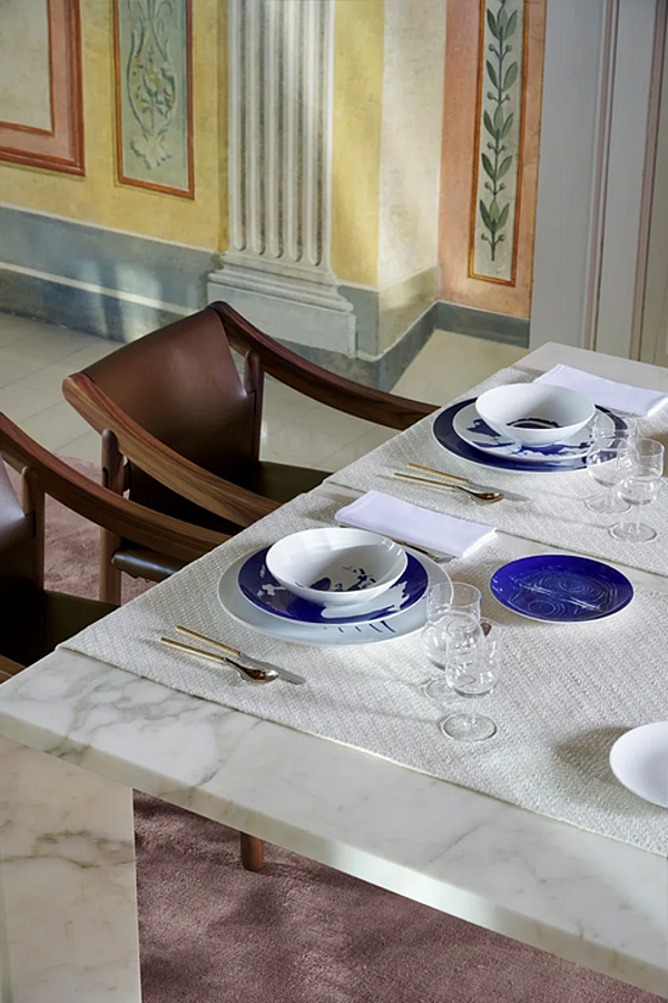 Assiette en porcelaine de remplacement set de 2 Neige CASSINA GNR CP 03 usine CASSINA de l'Italie. Foto №15