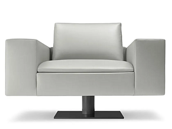 Fauteuil en cuir pivotant avec accoudoirs Kubico I 4 Mariani