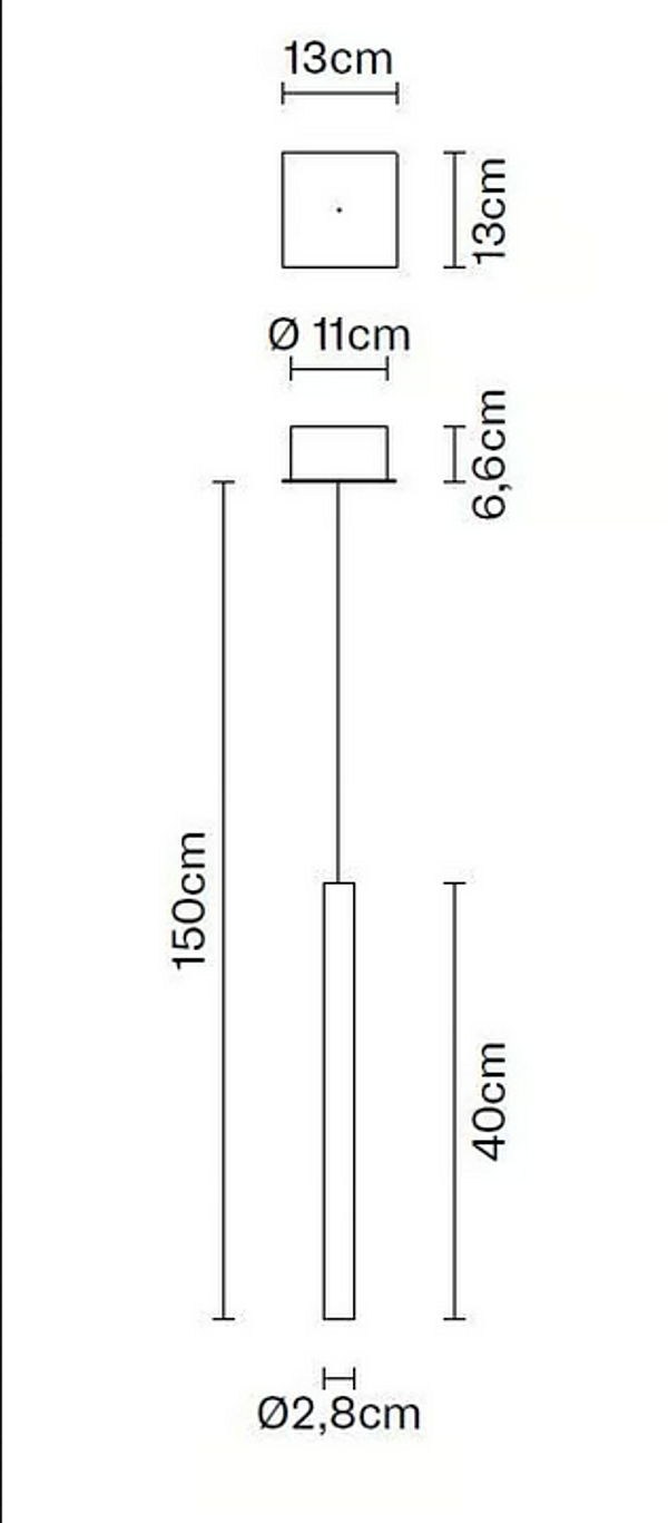 Suspension en verre borosilicate LED multispot Tooby Fabbian usine Fabbian de l'Italie. Foto №6