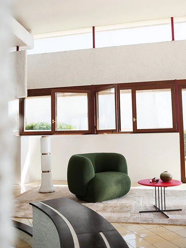 Fauteuil en tissu avec accoudoirs Jade 953 PL Potocco 953/PL usine POTOCCO de l'Italie. Foto №4