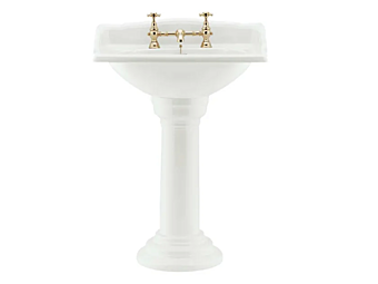 Lavabo sur pied en porcelaine victorienne Gentry Home