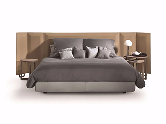 Lit double avec tête de lit en cuir rembourré FLEXFORM Eden Plus Lit double avec tête de lit en cuir rembourré FLEXFORM Eden Plus usine FLEXFORM de l'Italie