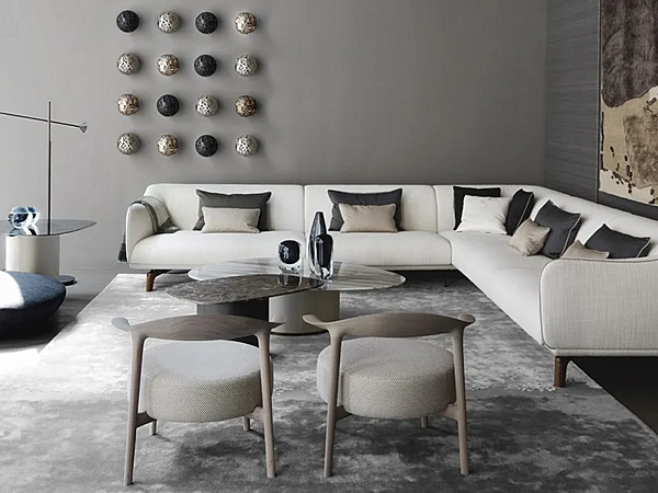 Fauteuil rembourré avec accoudoirs en tissu Ripple GIORGETTI 52760, 52761 usine GIORGETTI de l'Italie. Foto №4