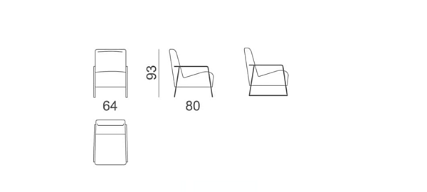 Fauteuil en tissu rembourré avec accoudoirs GYFORM LADY usine Gyform de l'Italie. Foto №2